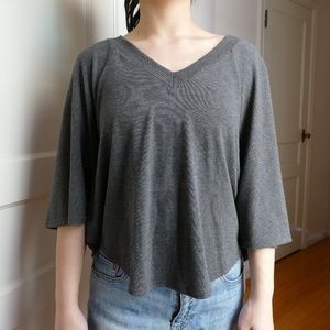 Grey Pancho Style Sweater